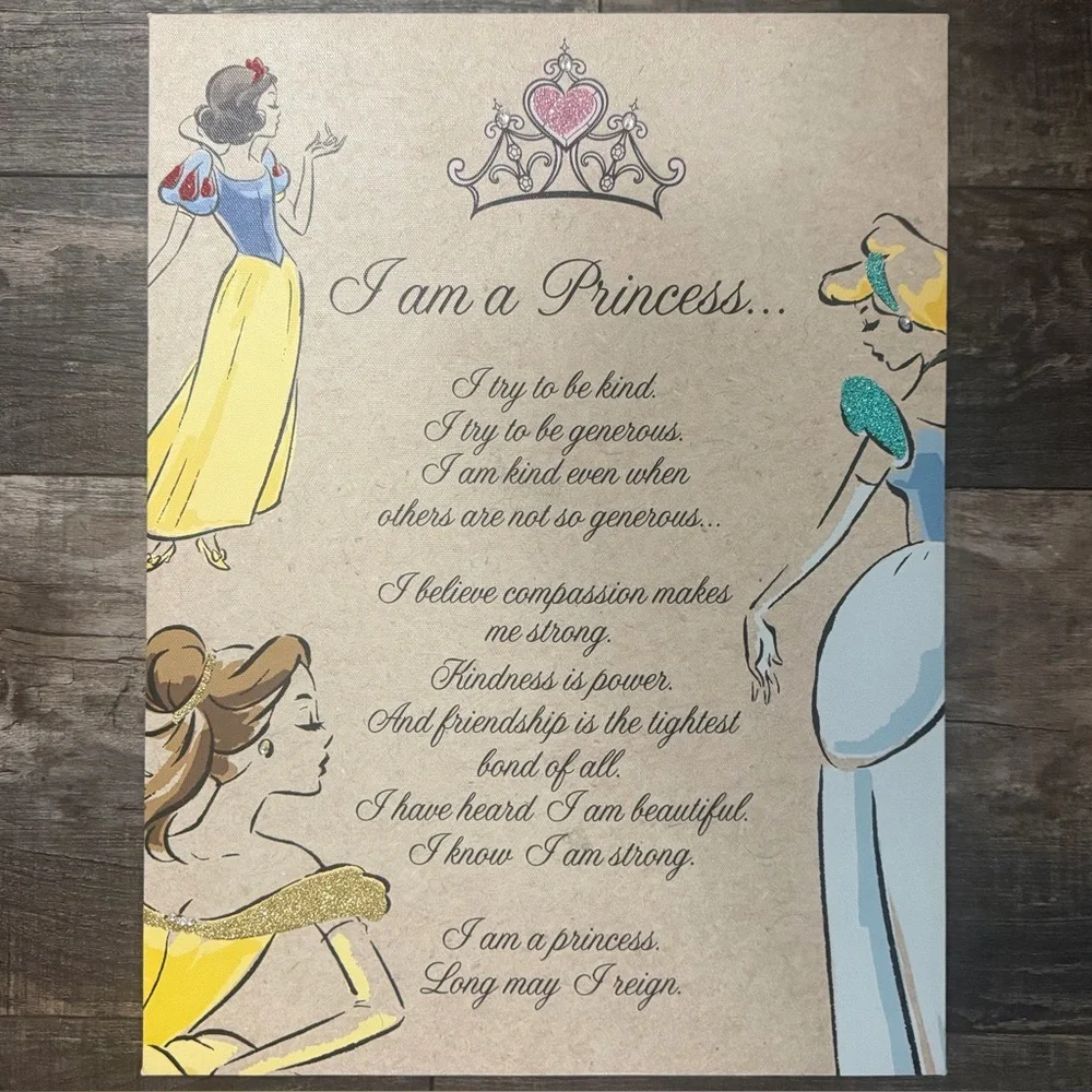 Disney Princess Themed Art Print on Canvas